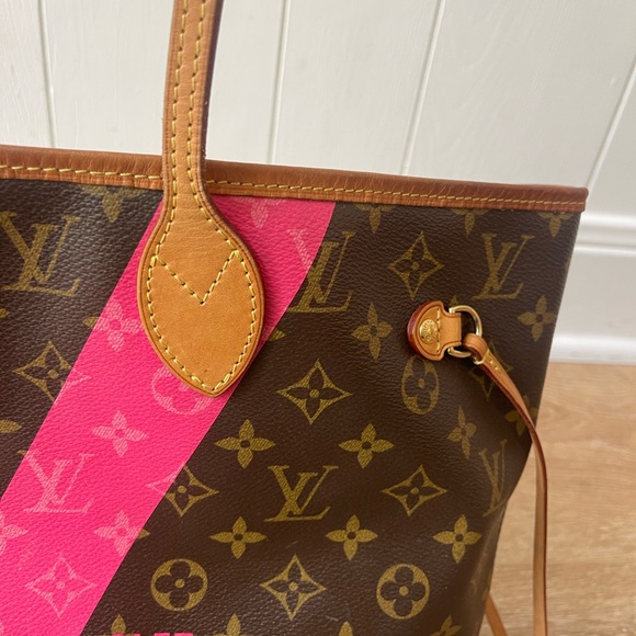 Beautiful authentic Louis Vuitton neverfull pink v limited edition! - Picture 5 of 11